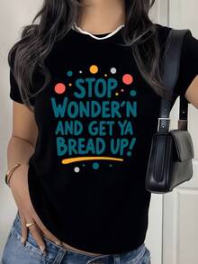 Colorful Motivational Phrase That Inspires Confidence, Positive Energy And Self-Improvement With Vibrant Dots In Cheerful Tones. Casual, Comfortable And Modern Women's T-Shirt For Everyday Wear - 黑色 - 查看 8