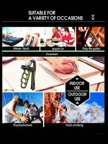 5-100kg Adjustable Grip Strengthener, Fitness Wrist Trainer, Hand Grip Exerciser, Muscle Recovery, Fitness Hand Strength Training Gym Accessory, Sports, Gym, Home Workout. Perfect Father's Day Gift. - Multicolor - View 6