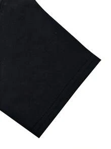 Playera de Cuello Redondo con Estampado de de Reina en Azul, Manga Corta, para Todas las Temporadas - Negro - Ver 9