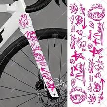 Hình dán trang trí khung xe đạp theo phong cách Graffiti | Chất liệu PVC mờ, tự dính, chịu va đập và mài mòn cao. - 1 BỘ - Xem 12