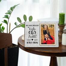 Khung ảnh gỗ cổ điển "Bố và Con", món quà hoàn hảo cho Ngày của Cha, sinh nhật hoặc Giáng sinh, nhẹ và bền, trang trí nhà cửa, không cần điện. - A - Xem 4