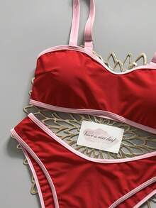 Bộ bikini nữ 2 mảnh dây đeo cổ dây dày thời trang cá tính mẫu mới 2026, phù hợp cho mùa hè, đi biển, nghỉ dưỡng, mặc thường ngày, thể thao, hồ bơi, du thuyền, tiệc tùng, lễ hội, hẹn hò và các trang phục đi biển mùa hè khác - Đỏ - Xem 5