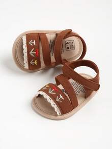 Dép xăng đan đế mềm unisex cho trẻ sơ sinh/trẻ nhỏ, giày bệt dự tiệc cưới, dép đi biển, giày tập đi cho trẻ sơ sinh. - màu nâu - Xem 7