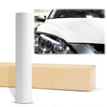 Película de envoltura de coche de PET, fibra de carbono blanca 30cm*50cm, textura de fibra de carbono 3D, resistente al agua y a los rayos UV, autoadhesiva, fácil para principiantes DIY, sin burbujas, adecuada para todo el coche, llantas, modificación interior - Fibra de carbono blanca - Ver 7