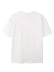 Creative And Fun T-Shirt With Round Neck And Graphic Design, Made Of Pure Fabric, Modern And Stylish For Summer, Perfect For Casual Everyday Wear - [White] - View 2