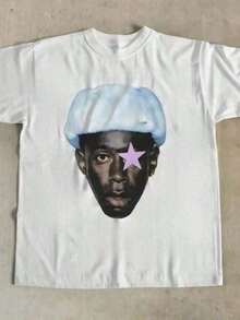 Camisetas de Verano Retro Portrait 2025 Tylers Thes Creatorsa, Camiseta de Streetwear de Verano para Hombres y Mujeres, Top Casual Harajuku Y2K Hip Hop Rapper Singer, Ropa de Verano Holgada y Cómoda - Blanco 4 - Ver 11