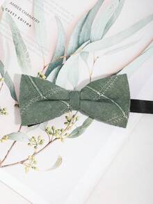 1 chiếc cà vạt nơ kiểu cổ điển dành cho nữ, chất liệu giả lanh, màu trắng, kẻ sọc chéo, có thể điều chỉnh kích cỡ, phù hợp cho đám cưới và tiệc tùng. - Nhiều màu - Xem 13