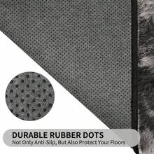 Sour Lemon Rugs Living Room 200x300cm, Grey Area Rugs For Bedroom, Washable Anti Slip Extra Large Shaggy Soft Rug Fluffy Modern Floor Carpets Mat Beside Carpet, Long Runner Rug For Hallway - Dark Grey - View 6