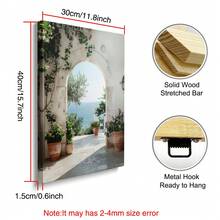 1/3 Stück gerahmtes/ungerahmtes Sommerlandschaft Mittelmeerküste Dorf Leinwand Poster Italien Meerarchitektur Reise Wandkunst Muster Strandhaus Dekoration Malerei für Apartment, Wohnzimmer, Schlafzimmer, moderne Heimdekoration - A - Übersicht 10