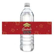 10/20pcs 2026 Graduation Water Bottle Stickers,Bachelor's Hat And Fireworks Design,Suitable For Graduation Party, Class Of 2026 Party , Party Favors ,Graduation Party Decorations - View 6