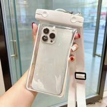 1pc Portable Universal Luminous Waterproof Phone Case With Shoulder Strap, Touch Screen Suitable For All Smartphones, Ideal For Swimming, Diving, Water Sports And Travel, Perfect Gift For Adventurers, Beach Essentials, Pool Floats - Multicolor - View 20