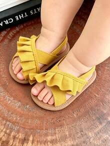 Toddler Girls' Summer Sandals, Outdoor Walking Shoes For Infants And Toddlers - Yellow - View 10