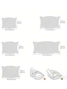2 piezas/Set Fundas de almohada con rayas finas, ribete de encaje fruncido, diseño de patrón a cuadros, tacto suave y cómodo, perfecto para el cuidado del cabello y la piel. Diseño de cierre de sobre (Insertos de almohada no incluidos) - Amarillo - Ver 6