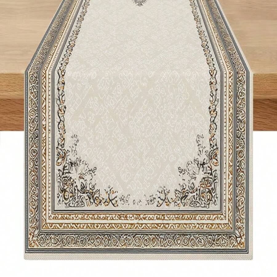 1 pieza Camino de mesa con patrón de mandala estilo bohemio, decoración rectangular adecuada para mesa de comedor, mesa de café, aparador, soporte de TV, tocador, mesita de noche, aplicable para bodas, tardes de té, fiestas de cumpleaños, reuniones festivas, todo el año - Multicolor - Ver 1