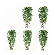 人造吊兰 | 仿真吊兰，迷你仿真盆栽，适合DIY花墙，抗紫外线仿真花草，可用于悬挂花园、阳台、窗台等户外装饰，是家居、客厅、办公室、浴室、置物架装饰、婚礼和生日装饰的理想之选，尤其适合春夏户外庭院装饰，不含花盆 - 綠色 - 查看 10