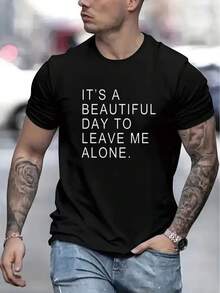 Comfortable Crew Neck Casual Cotton Short Sleeve T-Shirt, Soft Breathable Top, Clothing, Summer Spring Streetwear, Cotton Fabric, Fashionable Letter Print - 白色 - 查看 2