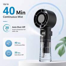 Nuovo ventilatore a nebulizzazione portatile, ventilatore a nebulizzazione ricaricabile USB per uso all'aperto - fan - Visualizzare 8
