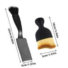 Car Interior Cleaning Brush Set, Includes 1 Air Vent Brush, 1 Crevice Duster Brush, And 1 Soft Brush, Dual-Headed Tools For Cleaning Car Interiors - Multicolor - View 15
