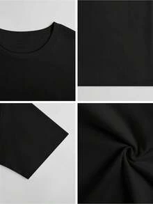 Camiseta de Jugador de Fútbol con Estampado Divertido, adecuada para niños, hecha de tela suave, transpirable y cómoda, camiseta de manga corta, el mejor regalo para niños y niñas. - Negro - Ver 4