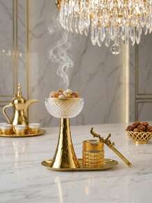 Elegant Fashion Incense Burner, Minimalist Hammered Metal Design, Luxury Bakul Incense Burner, Metal With Crystal. Silver/Gold/Black Incense Holder, Suitable For Home Decor, Smokeless Incense Rack, Perfect For Living Room, Bedroom, Yoga Room, Meditation Space, Gift - Crystal Luxury - View 17