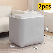 2 hộp đựng đồ bằng vải có thể gấp gọn, thích hợp để đựng quần áo, chăn màn trong tủ quần áo, làm giỏ đựng đồ, túi chuyển nhà dung tích lớn - Tiết kiệm không gian, có thể gấp gọn - Phù hợp với tủ quần áo, gầm giường, xe hơi - Nhiều màu - Xem 20
