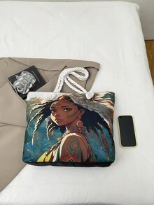 Bolso de mano de gran capacidad para mujer, nueva llegada de bolso de hombro minimalista para ir al trabajo - Multicolor - Ver 3