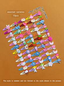 10pcs Random Color BB Hair Clips, Sweet Style Hair Accessories Suitable For Daily Use - Multicolor - View 7