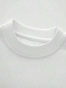 Camisetas gráficas, Camiseta de mujer con estampado de letras religiosas para el Día de San Valentín, estilo casual simple, camiseta de algodón puro pesado de 220g con cuello redondo para mujer (1 pieza), tops de algodón de verano. - Blanco - Ver 4