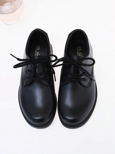 Zapatos de cuero formales para niños, zapatos de cuero negro estilo británico adecuados para la etiqueta/actuación escolar, zapatos de cuero negro para estudiantes de primaria y secundaria, zapatos cómodos y antideslizantes de cuero suave para actuaciones en el escenario