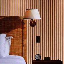 1M/3M Self-Adhesive Faux Wood Lattice Wallpaper, PVC Material Removable Waterproof Decorative Wall Paper For Room Background, Cabinet Renovation - Stripe - View 3