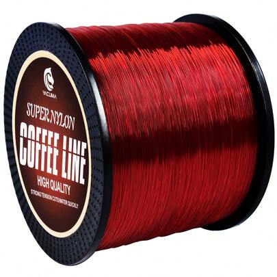 YACUMA 1000M/1093YDS High-Quality Monofilament Fishing Line, Ultra-Durable, High-Cut Water-Based Nylon Line Fishing Main Line 0.16mm-0.47mm Optional, Suitable For Freshwater And Saltwater Fishing, Outdoor Fishing Gear Accessories Coffee Brown