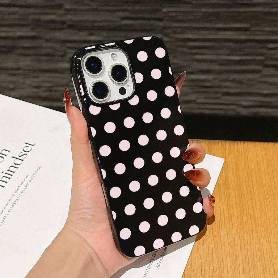时尚果冻黑色TPU防震保护手机壳,兼容苹果机型,适合作为情侣、女友、女友、男友、青少年和女孩的生日和圣诞礼物。 - 彩色 - 查看 1