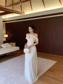 Women Maxi Dresses - White - View 7