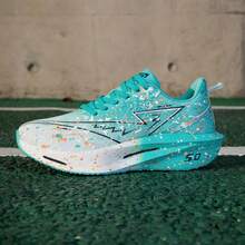 Giày chạy marathon unisex với tấm carbon, giày thể thao lưới thoáng khí nhẹ. - Màu xanh lam - Xem 7