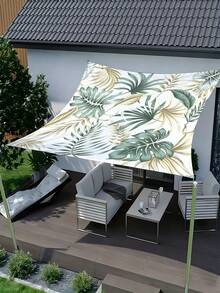 1pc Tropical Leaf Pattern 2D Digital Print Outdoor Sun Shade Canopy, Detachable Design, Suitable For Camping, Fishing, Yard, Events, RV And More (Ropes Included, Poles Not Included) - A - View 14