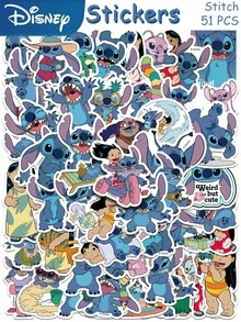 51 miếng dán hình Stitch của Disney, phim hoạt hình Lilo Pelekai, dùng để dán lên laptop, vali, ván trượt, xe đạp, điện thoại. Quà tặng. - A - Xem 13