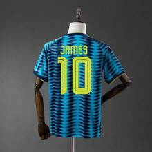 2026 World Cup Colombia Away Football Jersey, Quick Dry Breathable Sports Shirt, Fan Version Short Sleeve Training Top - trận đấu sân khách - Xem 5