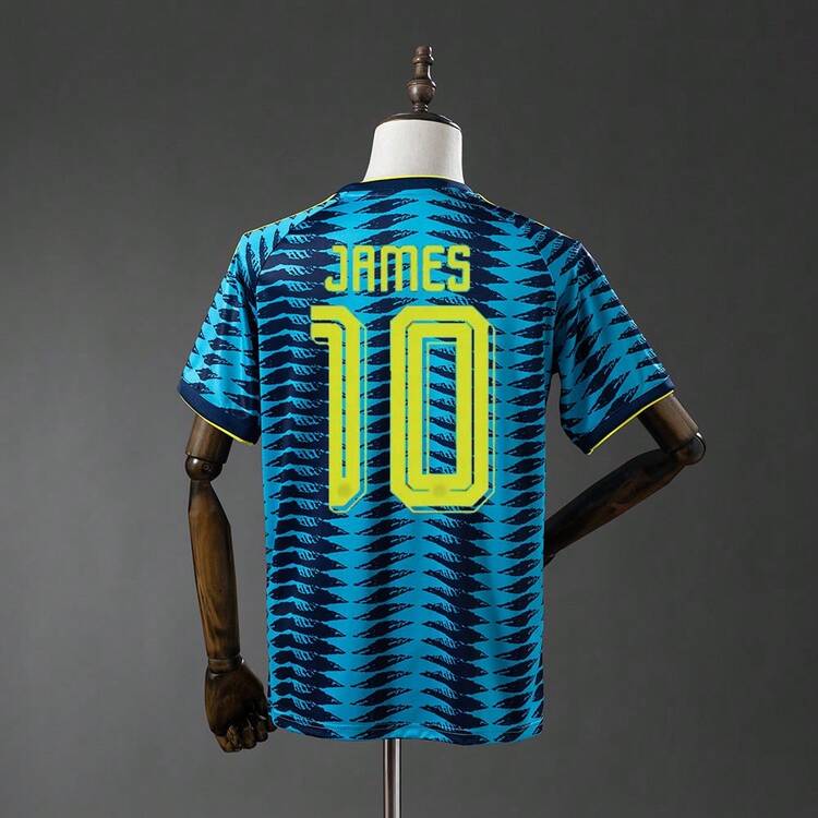 2026 World Cup Colombia Away Football Jersey, Quick Dry Breathable Sports Shirt, Fan Version Short Sleeve Training Top - 客場 - 查看 5