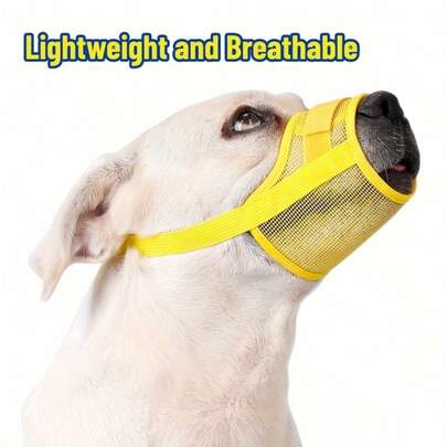 1 pieza/Cubierta de boca ajustable y transpirable para mascotas para prevenir mordeduras, ladridos y desorden. Cómoda, ajustada, duradera y fácil de limpiar. Máscara para perros adecuada para perros pequeños y medianos para pasear, entrenar y viajar. Como regalo de cumpleaños, Navidad o Acción de Gracias para amantes de las mascotas.
