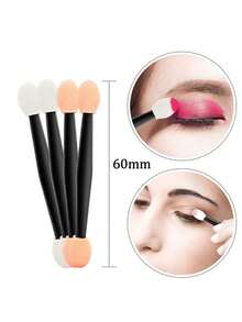 50pcs Disposable Double-Ended Eye Shadow Brushes, Soft Sponge Makeup Applicators For Eye Shadow, Highlighter And Concealer, Beginner-Friendly Portable Makeup Tools; Nail Sponge Magic Wand, Double-Ended Sponge Brush, Gradient Nail Brush, Hand Clip Glitter Brush, Disposable Double-Ended Eye Shadow Brushes, Suitable For Eye Makeup Tools And Nail Art Tools - Multicolor - View 7