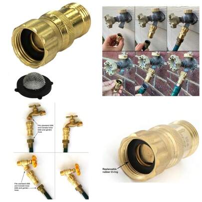 25 Psi Water Pressure Reducer Regulator For Drip Irrigation System, 3/4 Inch Hose Thread, 150 Psi Max Inlet Pressure, Lead-Free Brass (With Regular And Screen O-Rings, 1, Count)