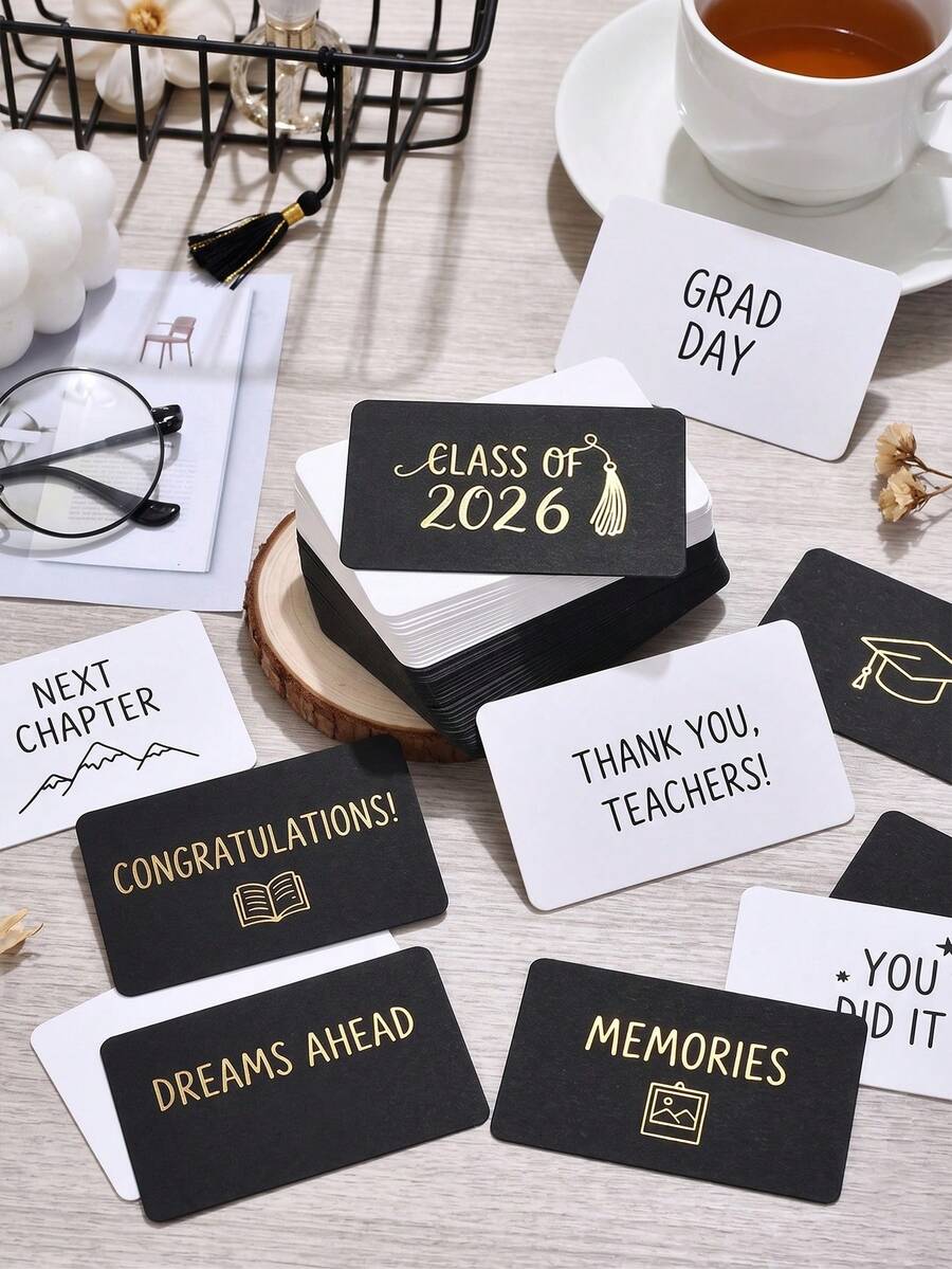100 tấm thiệp trắng trơn, thiệp chúc mừng tự làm đen trắng, thiệp ghi tên khách mời đám cưới, thiệp mời cưới, đồ dùng tiệc tốt nghiệp năm 2026, tiệc sinh nhật, thiệp viết tay, thích hợp để ghi chú, bưu thiệp, đánh dấu sách, nhắn tin. - thẻ - Xem 1