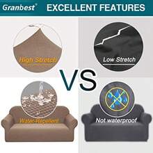 Granbest - Funda para sofá de tela supersuave y elástica repelente al agua Mediano - Camel - Ver 5