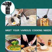 Cooking Utensil Set, 15pcs Silicone Cooking Kitchen Utensils Set, Nonstick Best Kitchen Cookware With Stainless Steel Handle Bl - Multicolor - View 7