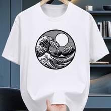 Printed T-Shirt For Men And Women - 白色 - 查看 1