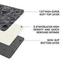 Sour Lemon Rugs Living Room 200x300cm, Grey Area Rugs For Bedroom, Washable Anti Slip Extra Large Shaggy Soft Rug Fluffy Modern Floor Carpets Mat Beside Carpet, Long Runner Rug For Hallway - Dark Grey - View 5