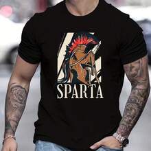 Printed T-Shirt For Men And Women - 黑色 - 查看 1