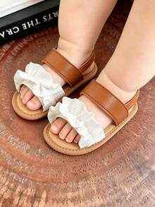 Toddler Girls' Summer Sandals, Outdoor Walking Shoes For Infants And Toddlers - Brown - View 12
