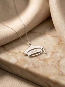 Customized Graduation Cap Necklace With Name, Personalized Commemorative Jewelry, Customized Graduation Necklace With Graduate's Name, Customized High School/University Graduation Gift, Meaningful Graduation Commemorative Premium Necklace, Personalized Gift For Her/Daughter, Graduation Friend Gift - Multicolor - View 9