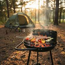 Inde ALGON | Barbacoas de Carbón con Parrilla Zincada, Modelos Redondos, Rectangulares y de Sobremesa en Varios Tamaños, Barbacoas Portátiles para Jardín, Terraza o Camping - Envío GRATIS ✅ Entrega 24/48h a España (península) - Ø41 cm - Ver 4